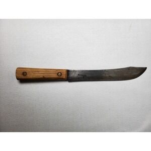 Vintage 1920s-40s Shapleigh Diamond Edge Butcher Knife Carbon Steel USA